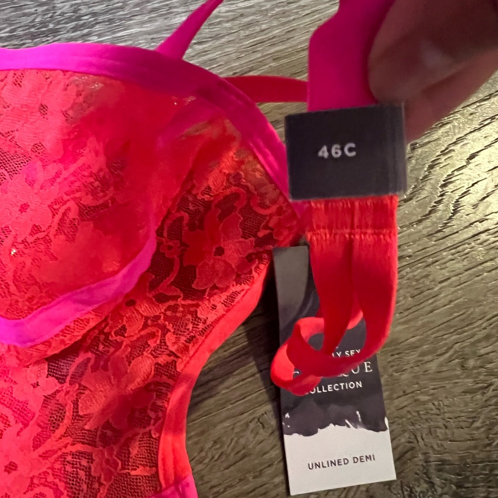 Cacique Flower Lace Unlined Demi Bra - Picture 4 of 7